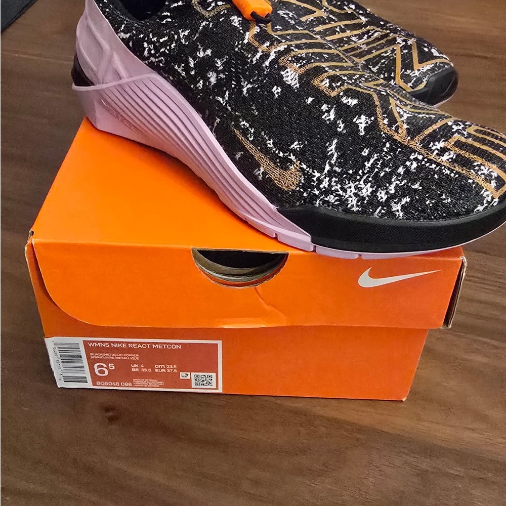 Nike Black and Orange Training Sneakers